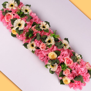 Wedding Silk Rose Flower <strong>Runner</strong> Head <strong>Table</strong> Floral Wedding <strong>Table</strong> <strong>Runner</strong> - Product Image 6