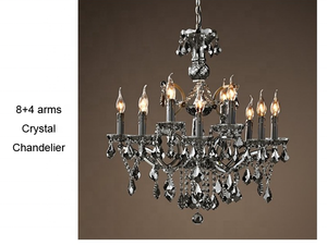 Luxury Custom Black Crystal <strong>Chandelier</strong> E14 E12 <strong>Chandelier</strong> Lighting for Hotel Villa - Product Image 6