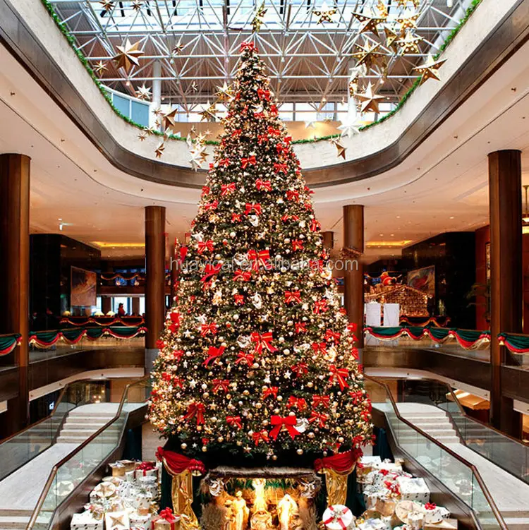 18 Years Experience 10m Large Christmas Tree 20ft 30ft 40ft Outdoor PVC Wholesale Lighted Giant LED Artificial Holidays