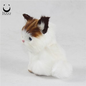 ITZZZ <span class=keywords><strong>realismo</strong></span> Fatte a mano il Gatto Piccolo Coniglio di peluche di scena... Testa di Gatto. - Product Image 3