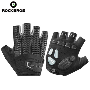 Gants de vélo ROCKBROS mi-doigts pour hommes et femmes, avec coussinets en gel antidérapants, pour course, moto, sport, vélo de route, gants de vélo personnalisés - Product Image 2