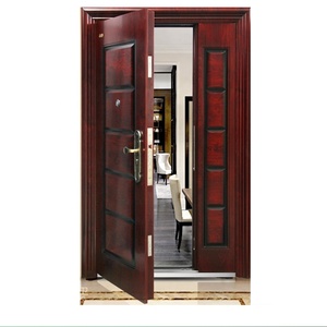 Puerta de entrada delantera de acero para Exterior, puerta de seguridad para casa, nuevo modelo barato, <span class=keywords><strong>2022</strong></span> - Product Image 3