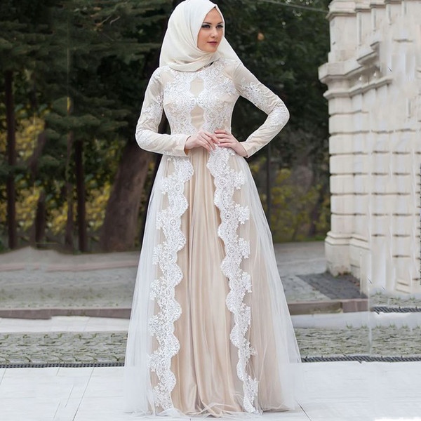 elegant dress muslimah LP5526 Dubai Evening Dress Dark Green Long Sleeves Muslim Arabic Style –  Siaoryne main image 0