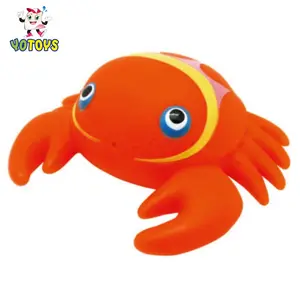 Mold Kostenloser Bad Buddy Orange Krabben Wasser Squirter Baby Spielzeug
