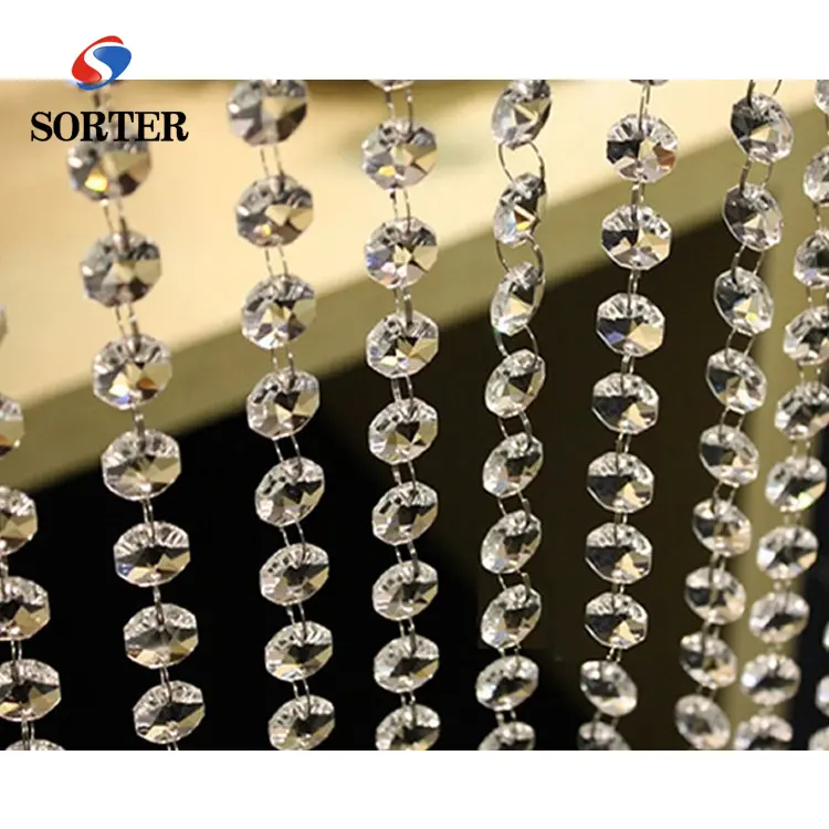 crystal glass beads curtain for wedding decor hanging door house decoration