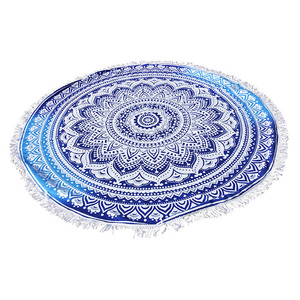 Pero circular OEM personalizado impreso Mandala de microfibra de hawaii ronda <span class=keywords><strong>Toalla</strong></span> de <span class=keywords><strong>playa</strong></span> <span class=keywords><strong>con</strong></span> borla - Product Image 1