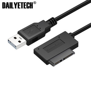 USB 2,0 a Mini Sata <span class=keywords><strong>II</strong></span> 7 + 6 13Pin Adaptador convertidor de Cable para ordenador portátil de CD/DVD ROM Slimline coche - Product Image 1