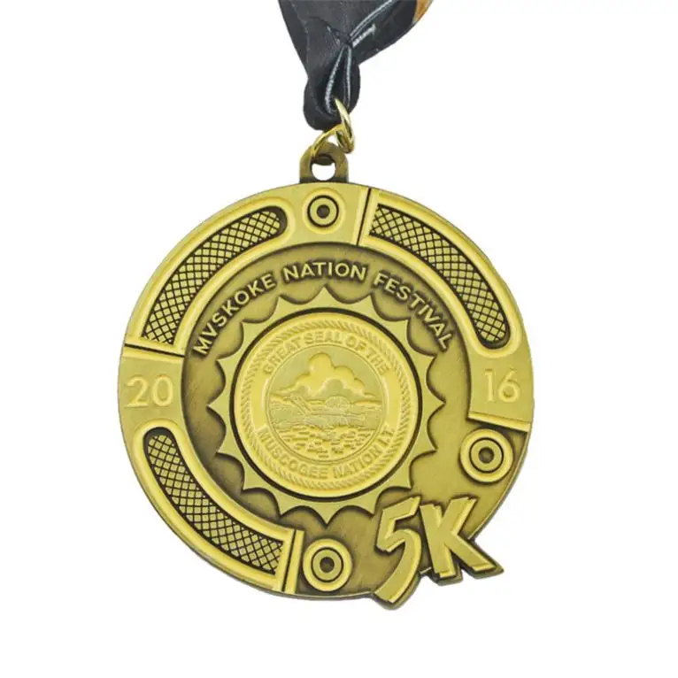 Free Design 동물 Custom Antique Silver Camel Medal