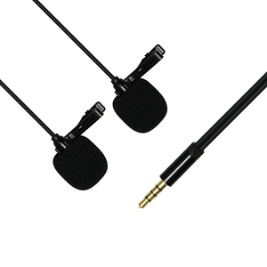Nouveaux Produits à Double Tête Revers <span class=keywords><strong>clipsable</strong></span> à Condensateur Omnidirectionnel Micro Cravate pour iPhone - Product Image 5