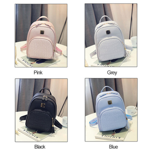 Mochila con logotipo de marca personalizada al por mayor con diseño de escamas en 4 colores, bonitos bolsos universitarios a la moda, mochila gris de piel sintética - Product Image 6