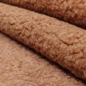 새로운 다채로운 부드러운 털이 berber 양털 양모 폴리 에스터 혼합 직물 여성 코트 - Product Image 4