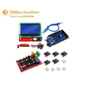 3D kit de impresora Mega 2560 R3 + rampas <span class=keywords><strong>1</strong></span>,4 controlador + 5 pcs DRV8825 paso a paso Motor + LCD 12864 - Product Image 1
