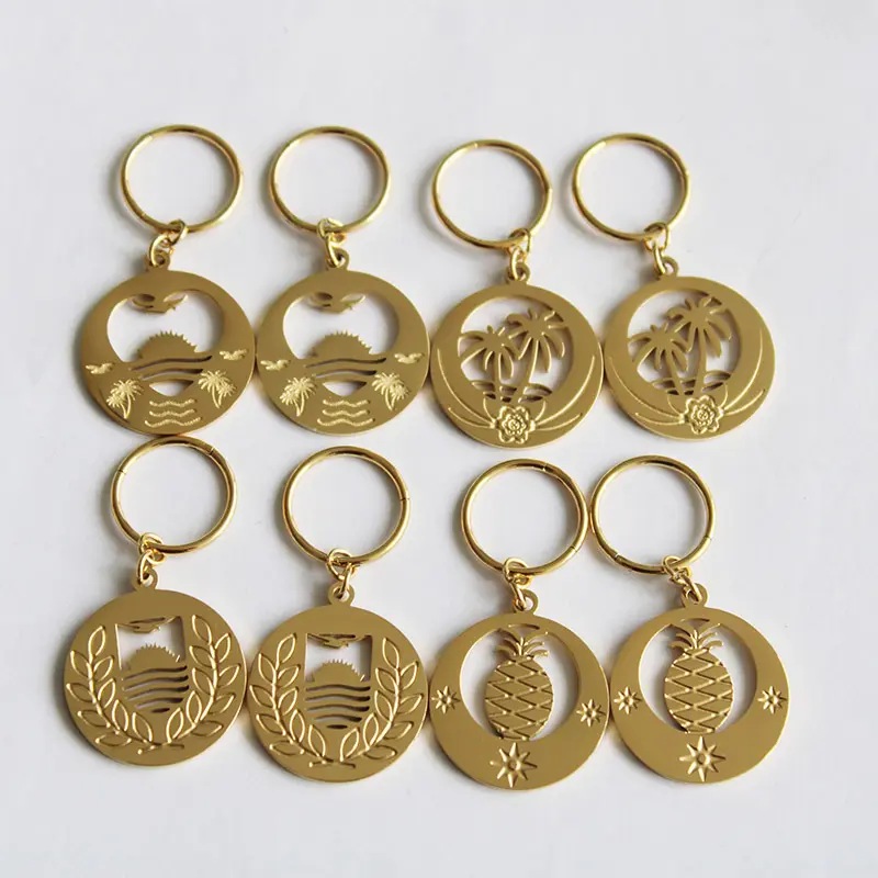 جزيرة الفولاذ المقاوم للصدأ مجوهرات مطلية بالذهب 24 K أقراط تصاميم كيريباس هدية