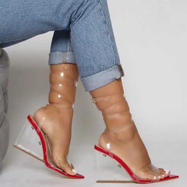 Sandalias de plataforma de cuña alta para mujer, venta al por mayor, sexy