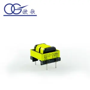 Hot sale mini type Single Phase Horizontal 220v to 24v EE12 high frequency Transformer