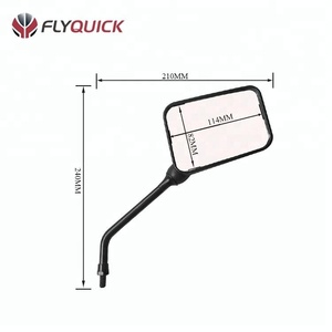 ZF001-80 Rõ Ràng Màu Glass Đen PP Xe Máy Gương Chiếu Hậu Cho AX100 - Product Image 2