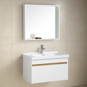 High quality oak wood single sink bathroom contemporary vanity