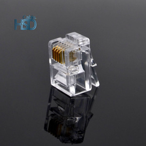Prise/connecteur <span class=keywords><strong>RJ11</strong></span> 6P4C <span class=keywords><strong>pour</strong></span> câble de téléphone toronné 50 pièces/paquet - Product Image 3