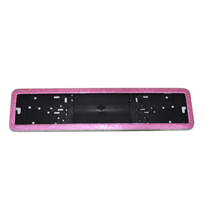 De acero inoxidable de la UE número placa marco Rhinestone Bling coche placa de licencia marcos titular y placa trasera - Product Image 2