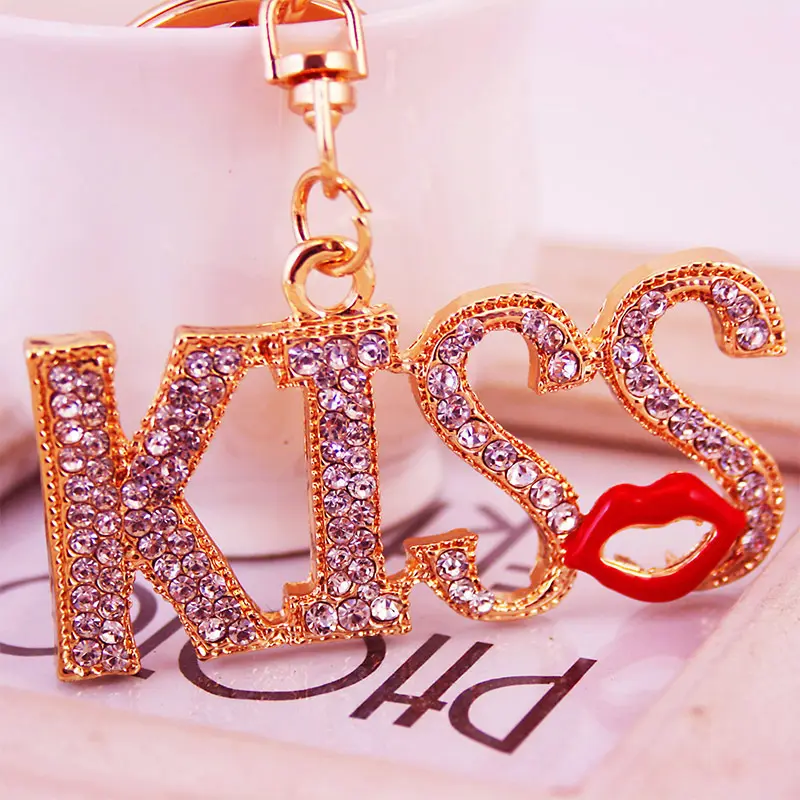 2019 년 패션 새로운 키 체인 키스 입술 가방 액세서리 키 체인 반지 도매