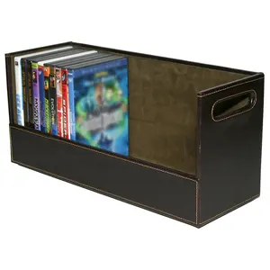 具有强大磁性开口的 DVD 存储盒可容纳 28 个用于媒体货架存储组织的 DVD BluRay PS4 视频游戏