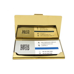 Porte-cartes de visite professionnel personnalisé pour entreprise, en autres matériaux, sans fermeture, épaisseur 10 mm, 36g, placage or Fangshui - Product Image 5