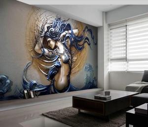 Ruizhihai — papier peint photo à imprimé de fleurs 8d, décoration de maison, <span class=keywords><strong>art</strong></span> ignifuge, surface gaufrée, 3d - Product Image 3
