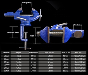 <span class=keywords><strong>Étau</strong></span> <span class=keywords><strong>de</strong></span> <span class=keywords><strong>Table</strong></span> à bois multifonction à 360 degrés avec enclume ronde - Product Image 5