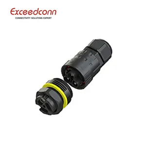 3pin IP68 waterproof power screwing male female wire cable connector