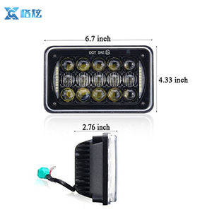 LED Rectangular linterna proyector 4x6 sellado haz reemplazo Hola/<span class=keywords><strong>Lo</strong></span> haz DRL encaja faro bombilla para Jeep wrangler T001N - Product Image 2