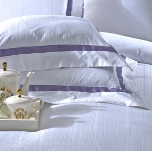 Hotel de <span class=keywords><strong>lujo</strong></span> de diseño de tejer ropa de cama Conjunto personalizado logotipo Hotel funda Nórdica - Product Image 4