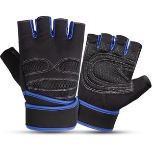 Custom Logo Heren Half Finger Fitness Wanten Outdoor Polsband Sport Workout Body Building Handschoenen
