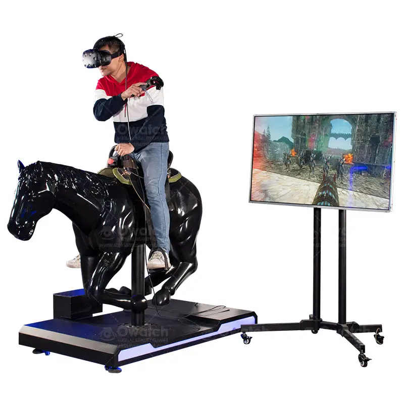 HTC Vive 9D di Realtà Virtuale Corsa di Cavalli Simulatore, Elettronica Passeggiate A Cavallo, VR Equitazione