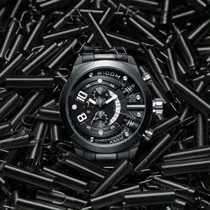 New Arrival Special Offer Quartz Gear Watch 100% Genuine Leather Belt Man Watch