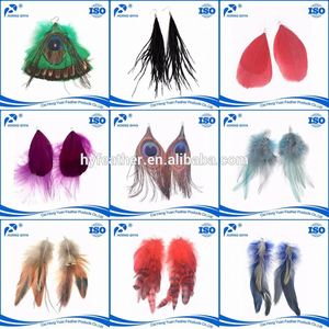 Offres Spéciales En Gros pour Les Femmes De Mode Plume De <span class=keywords><strong>Paon</strong></span> Naturel Perle Boucles D'oreilles - Product Image 6