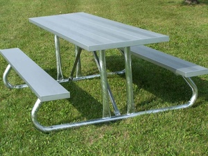 <span class=keywords><strong>Table</strong></span> de pique-nique extérieure en métal massif au design unique, <span class=keywords><strong>banc</strong></span> - Product Image 3