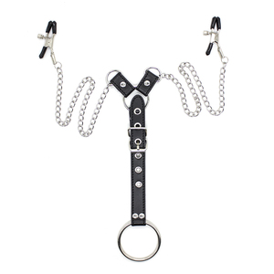 Mannen Korte Tepel Clips Lederen JJ Ringen <span class=keywords><strong>Sex</strong></span> Terughoudendheid Lichaam Tepel Piercing BDSM Fetish Rollenspel Koppels <span class=keywords><strong>Slave</strong></span> <span class=keywords><strong>Sex</strong></span> <span class=keywords><strong>bondage</strong></span> - Product Image 1