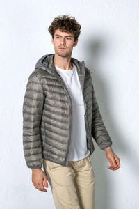 Chaquetas de <span class=keywords><strong>hombre</strong></span> de talla grande acolchadas de plumón de pato blanco a prueba de viento plegables con capucha 2024 - Product Image 6