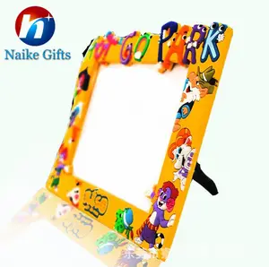 Retangular azul personalizado 3d pvc fotoquadro para presentes bestfriends