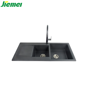 Fregadero multifuncional de la piedra blanca del cuarzo del cuenco doble rectangular de encargo de calidad superior para la <span class=keywords><strong>coci</strong></span> - Product Image 6