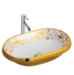 Venta caliente hotel utilizado anteriormente contra baño al aire libre de oro de lavabo - Product Image 4