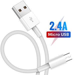 1m 2m 3m Cable Micro USB 2.4A de carga rápida Cable de datos USB para Samsung Huawei Xiaomi Android Teléfono Móvil de sincronización de carga USB