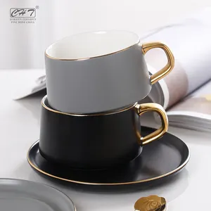 Personnalisé commercial marocain imprimé écologique de thé de café en céramique yaourt restaurant cappuccino tasses pour le café avec soucoupe logo
