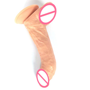 FAAK-masajeador de pene de plástico de 24cm, Juguetes eróticos, estimulador del clítoris, consolador curvado realista, pene, venta al por mayor