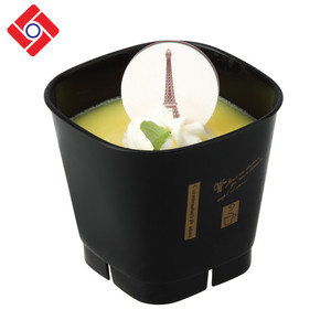 Biodegradable de fondo grueso de postre de plástico bebida fría de hielo <span class=keywords><strong>Crema</strong></span> para gelatina con tapas - Product Image 2