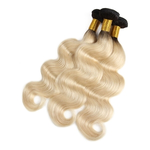 Top Vente <span class=keywords><strong>Ombre</strong></span> 1B 613 blonde faisceaux De cheveux Humains En Gros Non Transformés Cuticule Alignés Vierge - Product Image 3