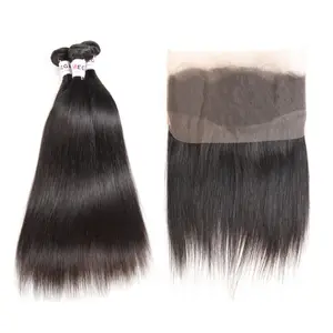 Pas cher Cuticules Alignés Fournisseur De Cheveux Dentelle Frontale Fermeture 360 Avec des Faisceaux - Product Image 1