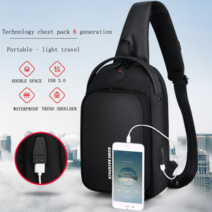 Sacs promotionnels FENRUIEN, sac à bandoulière pour homme avec port de charge USB personnalisé, sacs de voyage et de sport durables pour garçons, 2023 - Product Image 5