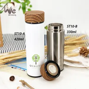 ST10 420ml In Acciaio Inox Coibentato Thermos di Tè con Infusore e Filtro per la Produzione di Birra Sciolto Foglia e Detox