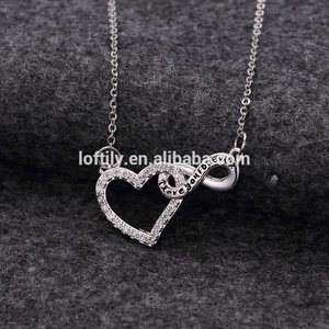 925 Collana in Argento Sterling <span class=keywords><strong>Per</strong></span> Sempre Infinity Cuore <span class=keywords><strong>Gioielli</strong></span> In Oro Bianco Placcato Donne Collana di Diamanti Regalo <span class=keywords><strong>per</strong></span> la <span class=keywords><strong>Festa</strong></span> <span class=keywords><strong>della</strong></span> <span class=keywords><strong>Mamma</strong></span> - Product Image 5